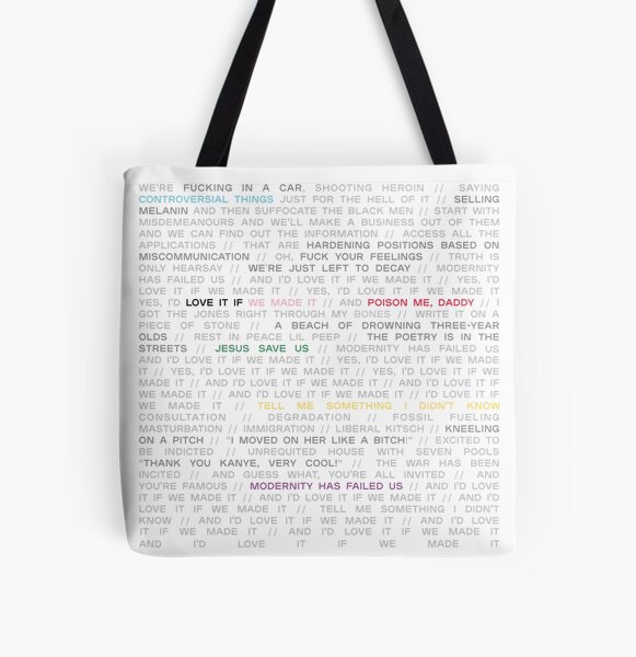 love it if we made it / a brief inquiry into online relationships - the 1975 All Over Print Tote Bag RB2510 product Offical the 1975 Merch