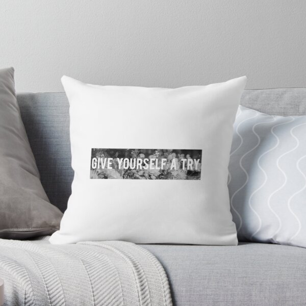 Copy of Give yourself a try the 1975 Throw Pillow RB2510 product Offical the 1975 Merch