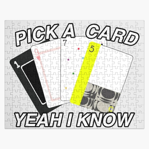 pick a card yeah i know the 1975 noacf lyrics Jigsaw Puzzle RB2510 product Offical the 1975 Merch