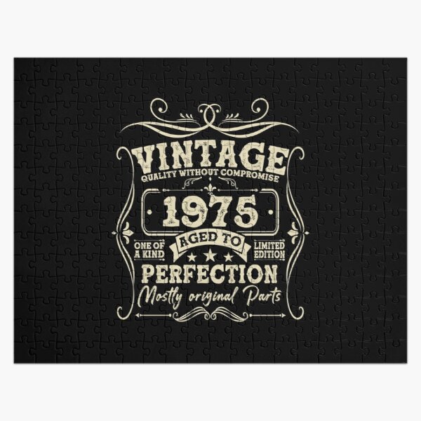 Vintage 1975 Aged to Perfection Birthday gift Jigsaw Puzzle RB2510 product Offical the 1975 Merch