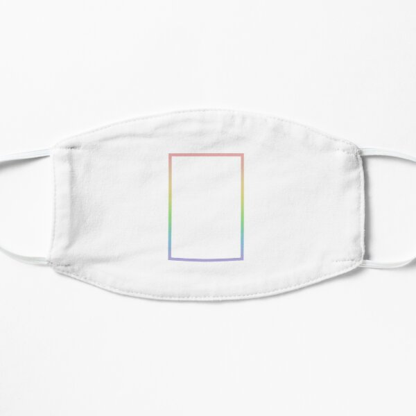 The 1975 Pride Rectangle - White Flat Mask RB2510 product Offical the 1975 Merch